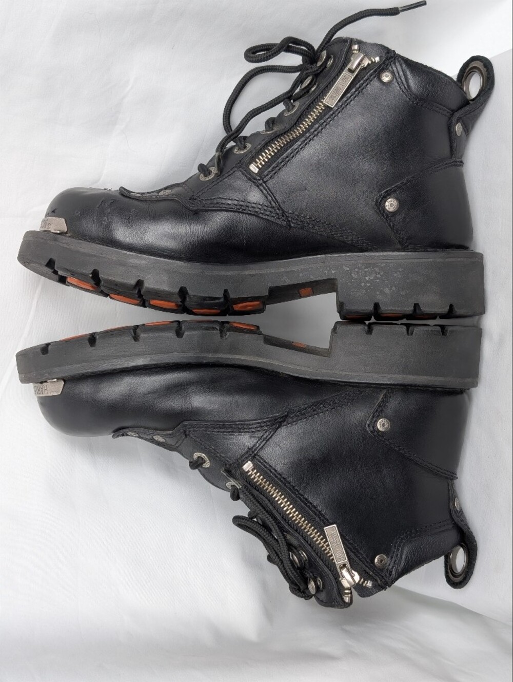 Harley-Davidson Black Leather Motorcycle Biker Boots Women’s 9 - Picture 10 of 16